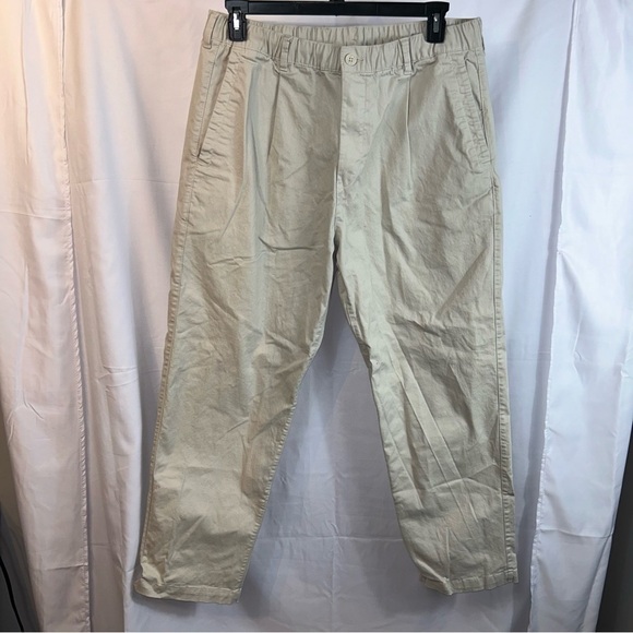 H&M Joggers Relaxed Fit Elastic Cuffed Ankle Pull on Zip Fly Drawstring Waist - Picture 4 of 11